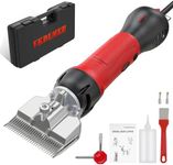 Vkdemer Horse Clippers,600W Professional Electric Horse Grooming Kit, Shaving Equine Clippers for Horses Goat Cattle Large Thick Coat Animals,6 Speeds Heavy Duty Farm Livestock Haircut Trimmer