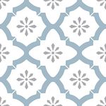 WallPops FP2943 Alfama Peel & Stick Floor Tiles, Multi-Colour, 12 x 12 inches