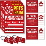 Vinyl Friend Pet Alert Stickers - FIRE Safety Alert and Rescue - Save Your Pets encase of Emergency or Danger Pets in Home for Windows, Doors Sign (10 PACK, DISPLAY)