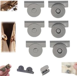 Metal Seamless Magnetic Buckle, Magnetic Buttons Snap Buckle,No Sewing Required Bag Clip, Purse Clasp, Snaps for Handbag and Clothing,Seamless Magnetic Buckle Clasp (Gray-40 Pairs)