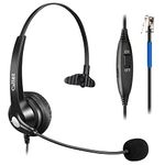 RJ9 Phone Headset with Noise Cancelling Microphone, Callez Telephone Headset Compatible with Cisco IP Phones 8841 7942 7945 7961 7975 6851 6941 7821 7841 8845 8865 8961 9951 7940 7960 7962