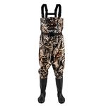 Night Cat Fishing Waders for Men Women Waterproof Hunting Chest Wader with Bootfoot Belt Breathable Lightweight Camouflage Size 10