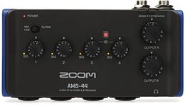 Zoom AMS-44 USB Audio Interface, 4 Inputs, 4 Outputs, Loopback, Direct Monitoring, Bus-Powered, for Recording and Streaming on PC, Mac, iOS, and Android