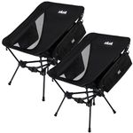 MISSION MOUNTAIN UltraPort Portable Camping Chair - Ultralight Backpacking Chair, Compact & Lightweight Foldable Chairs for Camping, Hiking, Travel, Beach and Picnic (2 Pack)