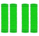 PLATT Bicycle Handle Bar Grips Colorful Rubber Mushroom Grips for BMX/MTB Bikes (Green,2 Pairs)