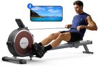 Rowing Machine, MERACH Bluetooth Magnetic Rower Machine with Dual Slide Rail, 16 Levels of Electromagnetic Resistance, Max 350lb Weight Capacity, App Compatible, Rowing Machines for Home Use