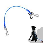 Petbobi Dog Seat Belt for Car - Chew Proof Durable Dog Seatbelt Tether for Small Medium Large Dogs - Metal Vehicle Harness Restraint with Double Clips and Latch - Dog Car Leash for Safety Travel