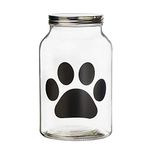 Amici Pet A7CA114R Buddy Paw Large Glass Storage Canister, Clear