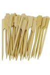 Wooden Gun Skewer Sticks 4 inch Barbeque Sticks Pack of 50 Pcs Paddle Kebab Skewers BBQ Craft Bamboo Cocktail Fruit Picks