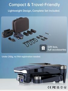 CHUBORY A77 4K Drone – 84min Flight Time, HD Camera