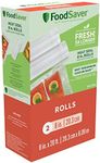 FoodSaver Small Rolls for Vacuum Sealer | Reusable Vacuum Sealer Bags | 5-Ply | BPA-Free | 2 Rolls (20cm x 6.7m) | Clear