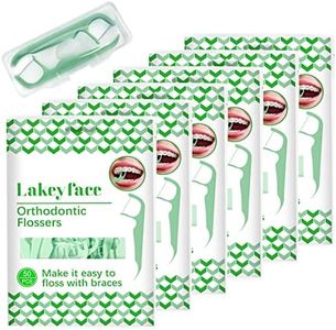 300 Count Orthodontic Flossers for Braces with Floss Dispenser, Braces Flossers for Kids Teeth & Adults, Dental Floss for Braces, Dental Floss Picks, 50 Count Bag (Pack of 6)