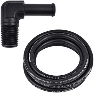 EVIL ENERGY 3/8" Transmission Oil Cooler Hose 10FT 250PSI SAE J1532 Bundle with 1/4" NPT Male to 3/8" Hose Barb Fitting 90 Degree