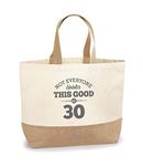 30th Birthday Gift Bag Funny Keepsake for Women Novelty 30 Year Old Shopping Tote