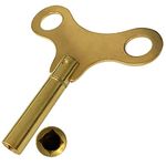 Brass Key 4.25mm (8) Winding Clock Key Winged Type Grandfather Winder Tool