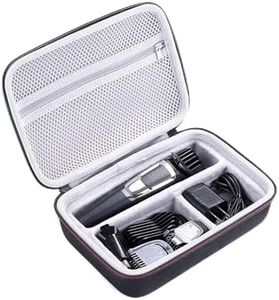 LinMei Hard Travel Case Compatible with Philips Norelco Multigroom Series 3000 5000 7000 MG3750 MG5750/49 MG7750/49 Men's Electric Shaver and Attachments Razor Storage Bag Organizer