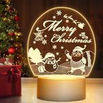 Linkax Christmas Gifts for Women Men Boys Girls, Christmas Decorations Indoor Lights, Christmas Decor Ornament Night Lights Kids, Bedside Lamp Stocking Fillers for Christmas Party Home Bedroom