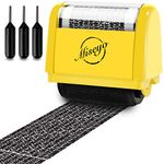 Miseyo Wide Roller Stamp Identity Theft Stamp 1.5 Inch Perfect for Privacy Protection - Yellow(Including 3 Refills)