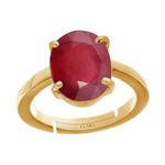 Clara Certified Ruby Manik 9.3cts or 10.25ratti Panchdhatu adjustable Ring for Men