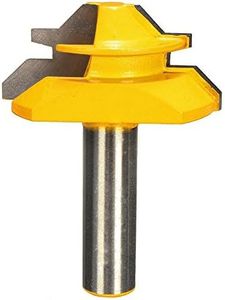 Yakamoz 45 Degree Lock Miter Router Bit, 1/2'' Carbon Steel Shank Degree Miter Joint Router Bits Woodworking Cutter Tool