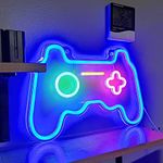 SOLIDEE Led Dimmable Neon Signs Wall Decorations For Living Room|Bedroom Gamepad Controller Shape Lights Game Room Decor Accessories Cool Teen Boys|Girls|Kids Gamer Gifts