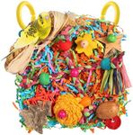 Bird Toys, Parakeet Toys Bird Foraging Toys Grass Mat Climbing Wall for Parakeet,Parrot,Cockatiel,Conure,Lovebird,Budgie Cage Small to Medium Birds (Twinkle Star)