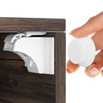 Hoffenbach – 12 Locks & 3 Keys – Magnetic Cupboard Locks – Child Safety Locks for Cabinets, Drawers & Kitchen – Invisible Baby Proofing with Magnet for Doors & Cupboards – White
