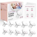 Nursi Luna Flange Inserts 10PCS 13/15/17/19/21mm for 24mm Flange/Shield of Most Pumps, Flange Sizing Kit Silicone Flange Insert, Breastfeeding Essentials Kit for New Moms