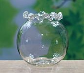 SHOBHANA ENTERPRISES Crystal Clear Glass Fish or Terrarium Round Bowl (8 inches)