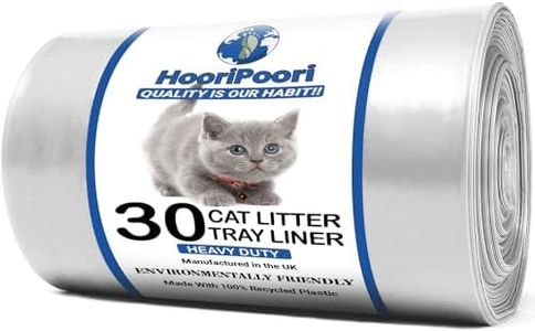 HooriPoori Eco 30 XL Sacs de litière pour chat en plastique résistant aux rayures Respectueux de l'environnement 100 % recyclé