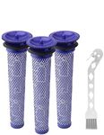 3 Pack Washable Pre Filters Replacements Compatible for Dyson DC58, DC59, V6, V7, V8. Replacements Part # 965661-01. 3 Cordless Vacuum Cleaners