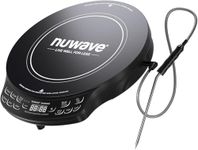 Nuwave Diamond Precision Induction Cooktop, New & Improved, 1400 Watts, 91 Temps 50°F to 500°F, 6.5” Heating Coil, Shatter-Proof Ceramic Glass, 3 Wattage Settings, Ideal for Dorms, RVs & Small Apts