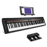 Starfavor Digital Piano 88 Keys Weighted with Hammer Action, 2x30W Speakers, 200 Rhythms, 238 Tones, SP-150W Electric Piano Keyboard for Beginners with Triple Pedal, Wood Grain Pattern