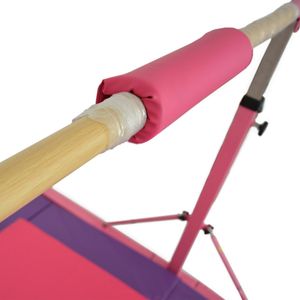 LeapGymnastics Junior Gymnastics Bar – Adjustable Pink Training Bar