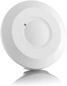 SEBSON Rilevatore di Movimento per Luci 220V Interni, Montaggio a Superficie a Soffitto, LED adatto, programmabile, 2-12m/ 360°, Sensore alta Frequenza