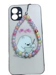 M.F.H Multi Color Multi Design Cute Fimo Beads Phone Chain Pearl Mobile Phone Charm Cell Phone Accessories for Women and Girls (Hope)