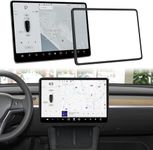 frani Screen Frame Protector Carbon Fiber Texture Designed for Tesla Model 3 (2025-2017), Tesla Model Y (2025-2020),Interior Decor Accessories for Tesla Model Accessories