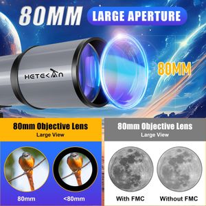 HETEKAN 90mm Refractor Telescope – Portable Astronomy Scope