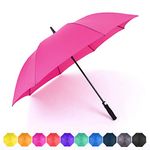 RUMBRELLA Golf Umbrella Large Windproof Umbrellas Auto Open 55IN, Hot Pink