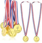 Caydo 24 Pieces Children's Gold Plastic Winner Award Medals, 1.38 Inch