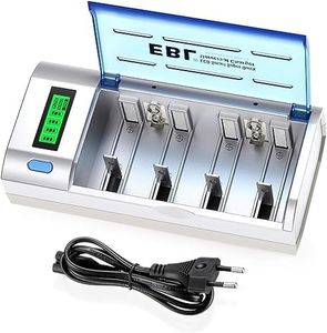 EBL 906 Universal Cargador de Pila para AA AAA C D 9V NI-MH Batería Recargable con Pantalla LCD y Funciones de Descarga