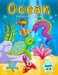 Ocean Coloring Book: Fish & Underwater Sea Animals to Color for Kids Ages 4-8 (Coloring Books for Kids)