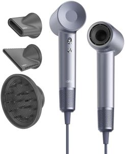 Laifen Swift Special Hair Dryer with Smooth Nozzle for Curly Hair, Blow Dryer with 110, 000 RPM High-Speed Drying Brushless Motor, 200M Ionic Hair Dryer for Travel & Home with Low Noise, Thermo Control