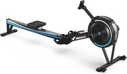 MERACH Rowing Machines for Home Gym, Adjustable Air Resistance Professional Indoor Rower, Ergonomic Comfort Seat, Performance Monitor and Device Holder (Air Resistance)