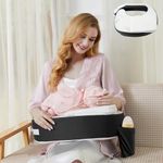 Dresime Nursing Pillow for Breastfeeding Pillows Ergonomic Feeding Pillow Made of Memory Foam with Waist Support Band Make Feeding Easier with Removable Wedge Pillow Grey