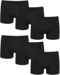 Channo Men's Seamless Nylon Underpants Solid Colours, Black - Pack of 6, X-Large