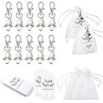 Naler Baby Shower Gifts Angel Keychains 72pcs for Baby Shower Decorations, Baptism Favors for Guests, Christenings, Souvenirs, Wedding with Key Ring Pendants Pearl, Thank You Tags and Organza Bags