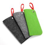 Hifot Soft Eyeglasses Case 3 Pack, Felt Portable Travel Slip In Eyeglasses Case, Soft Sunglasses Case Pouch Holder