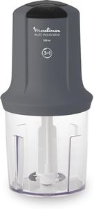 Moulinex Multi Moulinette Hachoir électrique, 500 W, Capacité utile 500 ml, 2 vitesses, Intuitif, Émince, Hache, Mixe, Accessoires compatibles lave-vaisselle, Fabriqué en France AT711B10