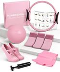 POWER GUIDANCE At Home Pilates Kit for Women, Pilates Equipment Set, Pink